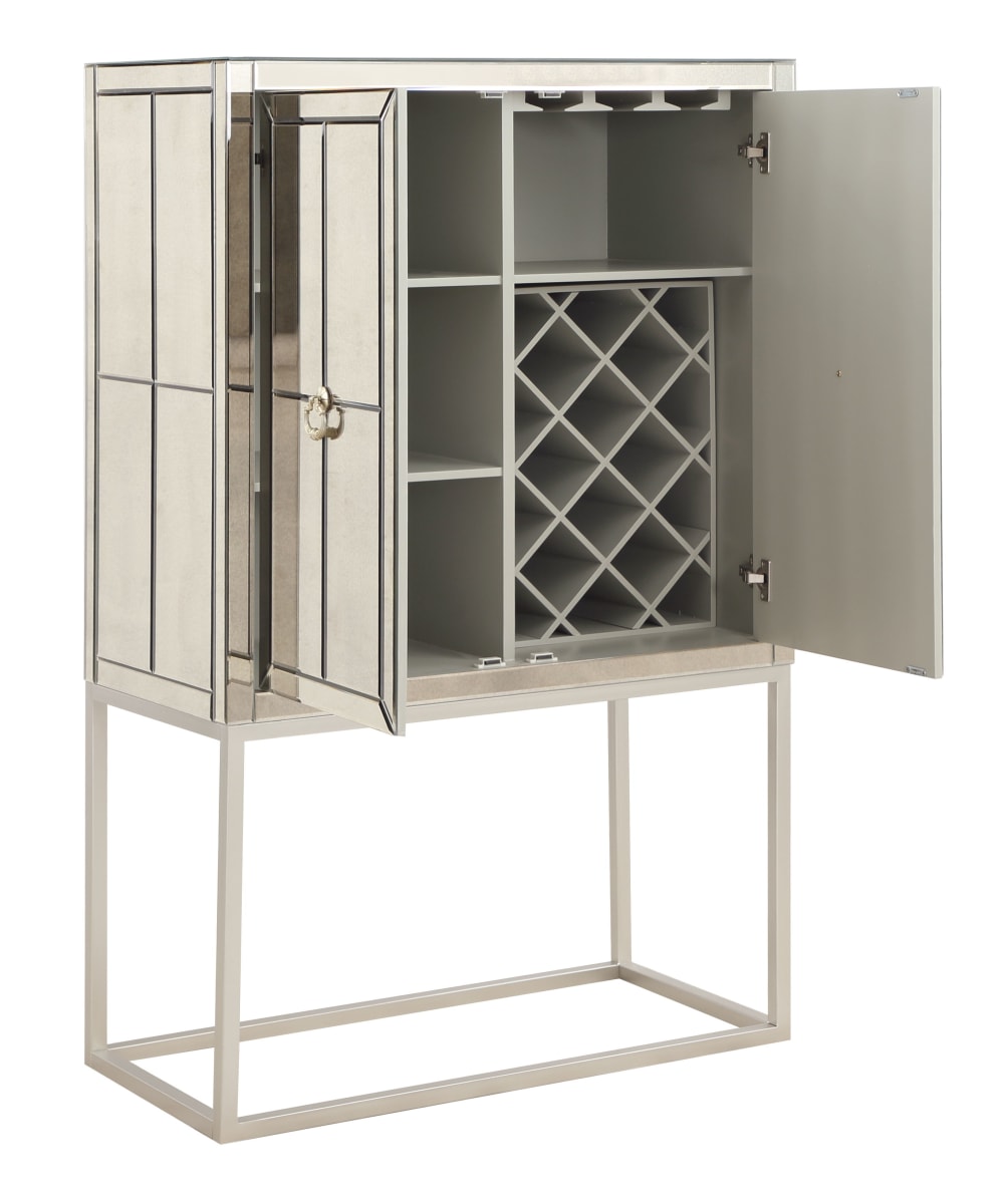 Bar cabinet mirror deals