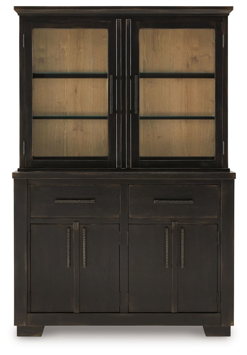 Galliden Buffet & Hutch - Black/Brown - (D841D3) Galliden Buffet & Hutch - Black/Brown - (D841D3)