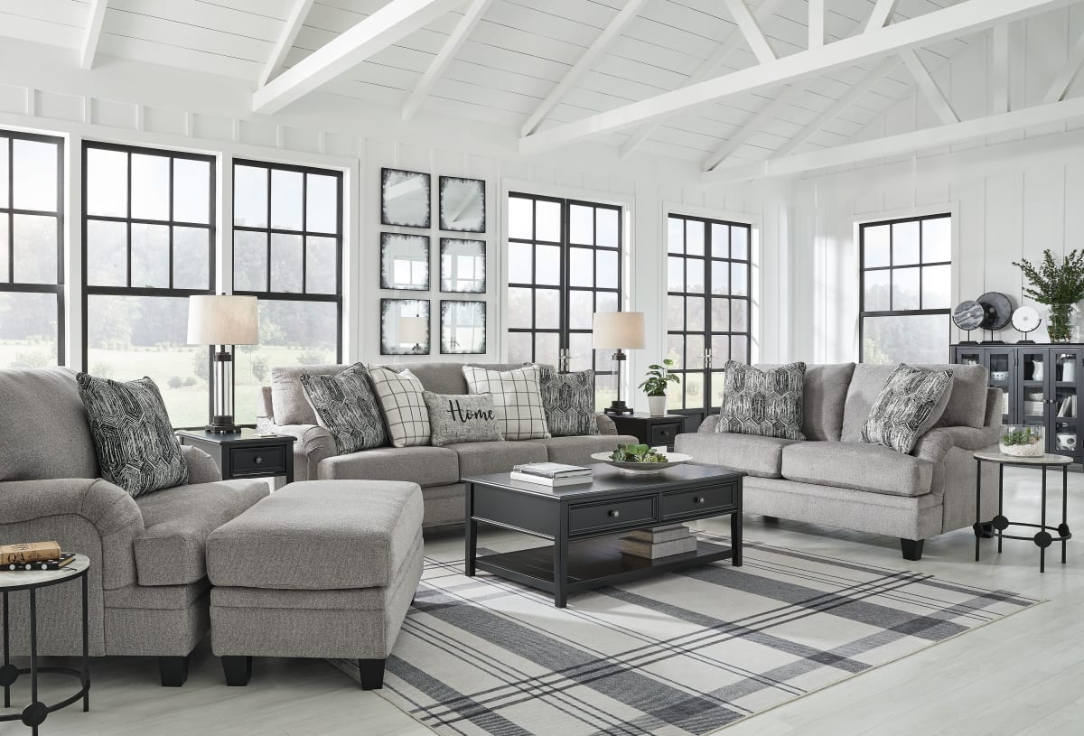 Davinca Charcoal 4 Pc. Sofa Loveseat Chair And A Half