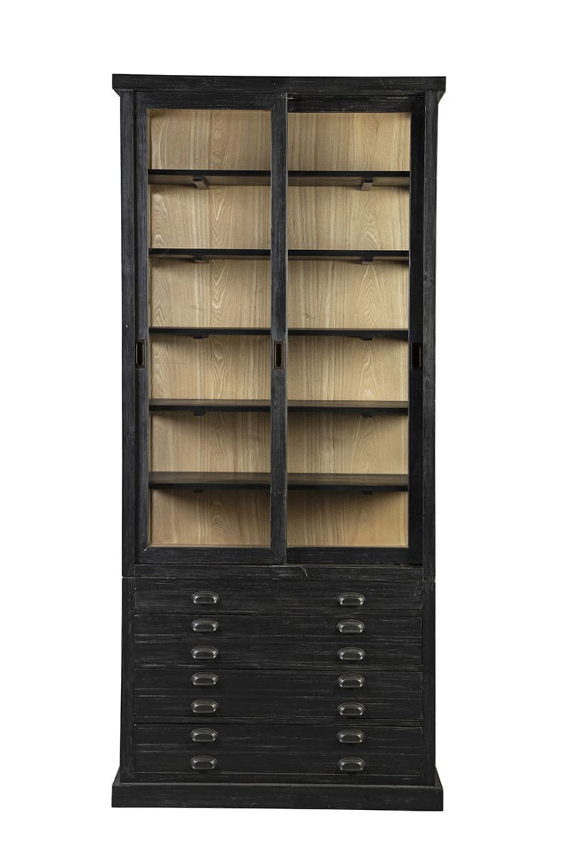 Charcoal display cabinet discount