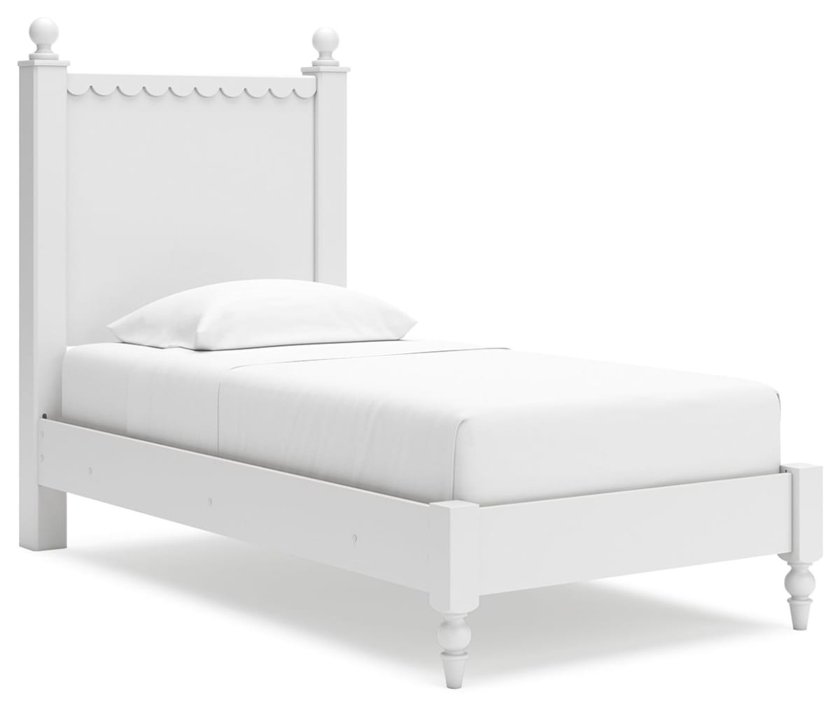Mollviney Panel Bed - White Mollviney Panel Bed - White