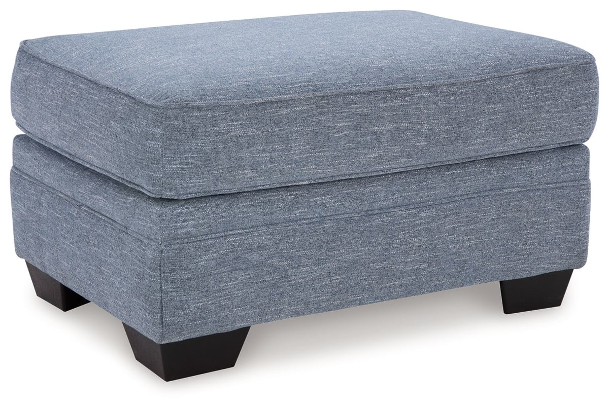 Carissa Manor Ottoman - Denim Carissa Manor Ottoman - Denim