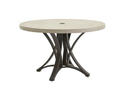 Cypress Point Ocean Terrace - Dining Table W/Weatherstone Top - Dark Brown - Wicker
