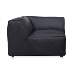 Form - Leather Corner Chair - Vantage Black