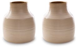 Millcott - Tan - Vase (Set of 2) 8" x 8"