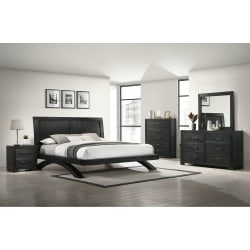 Allan - King Panel 3 Piece Bedroom Set - Black