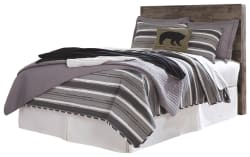 Derekson - Multi Gray - Full Panel Headboard with Bolt on Bed Frame
