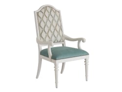 Villa Blanca - Corsica Upholstered Arm Chair - White / Blue