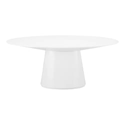 Otago - Oval Wood Dining Table - White