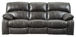 Dunwell - Steel - PWR REC Sofa with ADJ Headrest