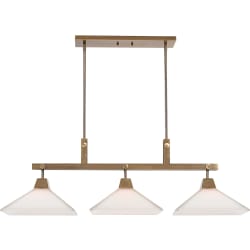 Brookdale - Industrial 3 Light Linear Chandelier - Gold