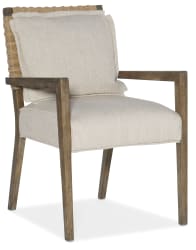 Sundance - Woven Back Arm Chair (Set of 2) - Beige / Light Brown