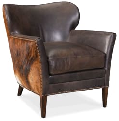 Kato - Leather Club Chair With Dark HOH