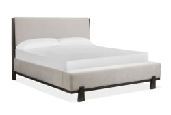 Tauren - Complete King Upholstered Panel Bed - Coffee Bean