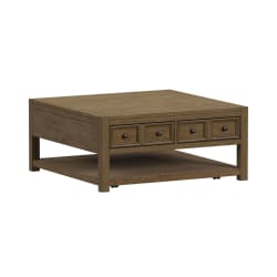 Heritage & Home - Square Coffee Table With Casters - Oak Brown