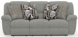 Trifecta - Sofa With 3 Recliners And Drop Down Table - Nature