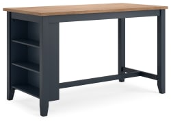 Gesthaven - Rectangular Dining Room Counter Table - Natural / Blue