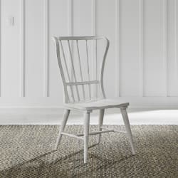 River Place - Windsor Back Side Dining Chair - Riverstone White & Tobacco