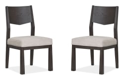Tauren - Upholstered Side Chair With Solid Back (Set of 2) - Coffee Bean