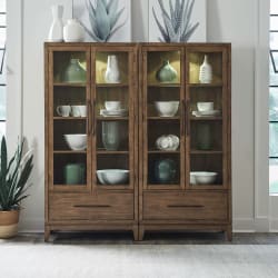 Shaker Lakes - Bunching Cabinet (Set of 2) - Harvest Brown