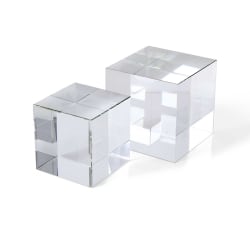 Cube Risers - Sculptures (Set of 2) - Crystal