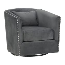 Stanton - Swivel Chair - Royale Gun Metal With Nails - 3A