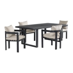 Playa - 5 Piece Standard Height Dining Set (Table And Four Chairs) - Dark Gray