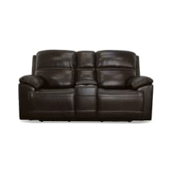 Jackson - Power Reclining Loveseat With Console & Power Headrests - Dark Brown