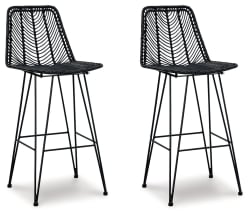 Angentree - Black - Tall Barstool (Set of 2)