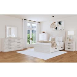 Avalanche - Queen Storage 3 Piece Bedroom Set - Antique White