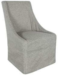 Warwick - Upholstered Rolling Dining Chair - Gray