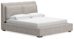 Cabalynn - Light Brown - King Upholstered Bed