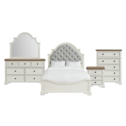 Eastwood - Youth Full Upholstered 5 Piece Bedroom Set - White