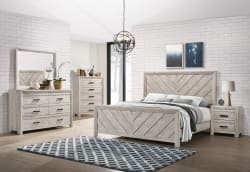 Ellen - Twin Panel 3 Piece Bedroom Set - White