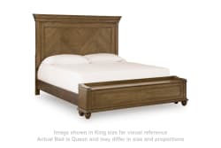 Karallin - Queen Panel Storage Bed - Medium Brown