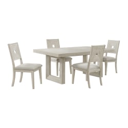 Avalanche - 5 Piece Standard Height Dining Set (Table And Four Chairs) - Antique White