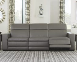 Texline - Gray - Power Reclining Sofa