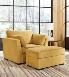 Keerwick - 2 Pc. - Chair And A Half, Ottoman - Sunflower
