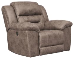 Stoneland - Light Brown - Power Rocker Recliner