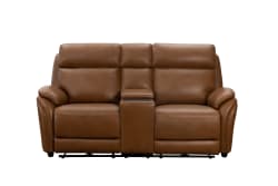 Corry - 3P Console Loveseat (Phone Charger And Hidden Cupholders) - Simon-Saddle