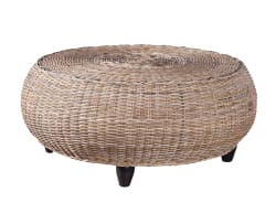 Mandalay - Woven Kubu Ottoman - Light Brown