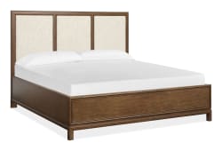 Ridgefield - Queen Upholstered Panel Bed - Russet