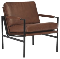 Puckman - Brown / Silver Finish - Accent Chair