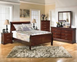 Alisdair - Dark Brown - 4 Pc. - Dresser, Mirror, Full Sleigh Bed