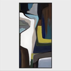Citrus - 40" x 80" Canvas Art - Blue & Dark Brown