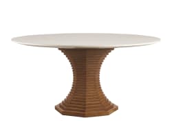 La Costa - Cabrillo Round Dining Table - Dark Brown / White