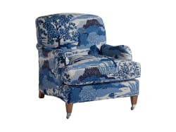 Barclay Butera Upholstery - Sydney Chair With Pewter Casters - Blue