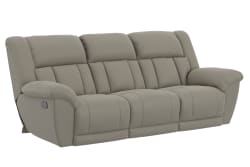 Sentinel - Power Lay Flat Reclining Sofa With Extended Ottoman - Smoke