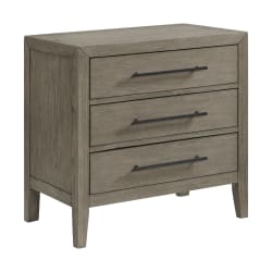 Versailles Contemporary - 3-Drawer Nightstand - Gray