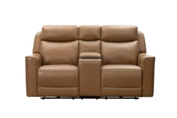 Chester - 3P Console Loveseat (Phone Charger And Hidden Cupholders) - Florida-Saddle